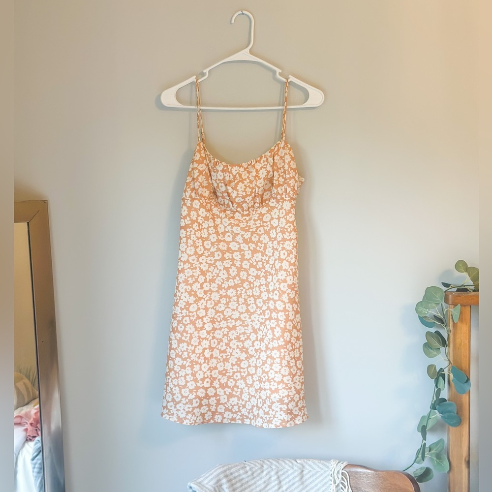 Lush Brand-Peach flower dress